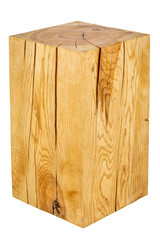wood stump isolated on white background