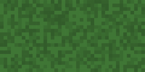 Geometrical rectangular pattern. Camouflage coloring. Green background of squares. Vector illustration