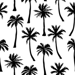 Vector naadloos patroon met palmbomen