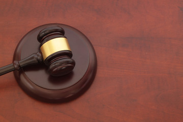 Legal concept, gavel on table