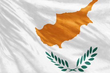 Flag of Cyprus full frame close-up