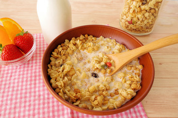 グラノーラの朝食