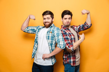 Portrait of a two happy young men