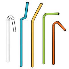 vector set of straw