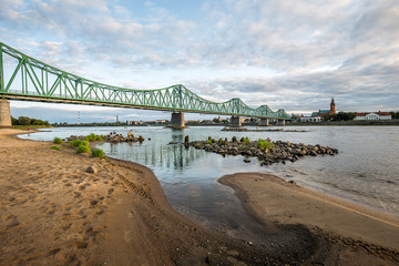 Bridge on the Vistula river in Wloclawek city, Poland