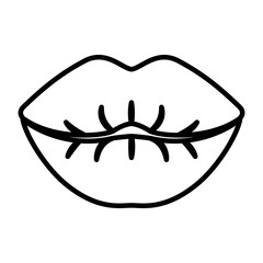 female lips sensuality icon