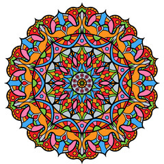 Colorful mandala on a white background
