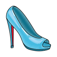 high heel shoe pop art icon