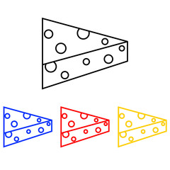 Cheese line icon, outline vector sign