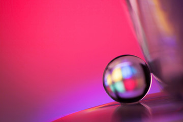 marble on the dark background