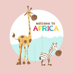 African cartoon animals.
