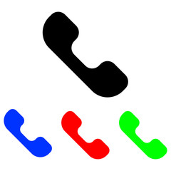 Phone icon in trendy flat style isolated on grey background.