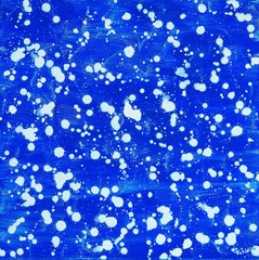 Winterlicher Hintergrund, Schnee, Nacht, Himmel, Sterne, Malerei mit Wasserfaben/ Gouache
