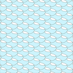 Seamless geometric patterns. Designs set with shaped elements. Vector illustration.