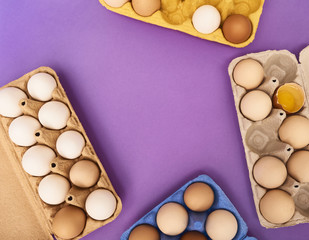 Fresh eggs over background
