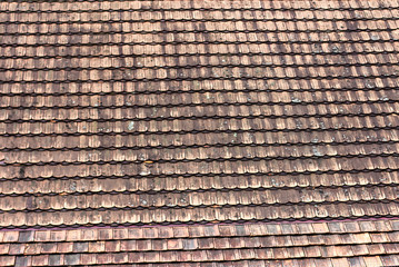 tile roof. close up of red roof texture