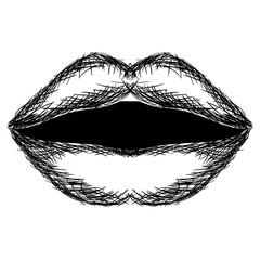 female lips sensuality icon