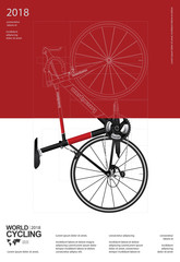 Fototapeta premium Cycling Poster Vector Illustration