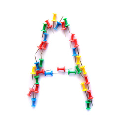 Letter A of the English alphabet from the office buttons