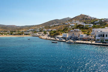 Fototapeta na wymiar View of Ios island. Cyclades group in the Aegean Sea. Greece.