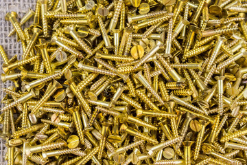 yellow screws on sacking