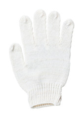 Safety glove isolated on white vertical view