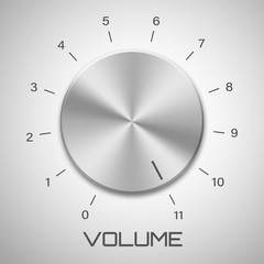 Metal volume control knob that goes to eleven - 198956950
