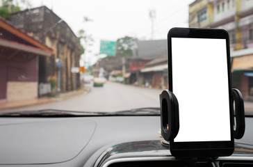 Use your smartphone in car to get GPS directions to your destination through the village