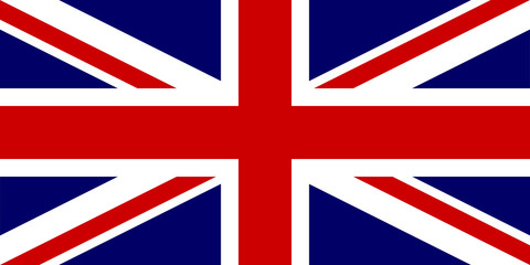 The Flag of United Kingdom. National symbol of the state. Vector illustration.