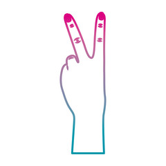 peace and love with fingers