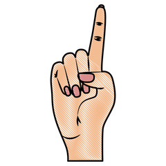 number one with finger