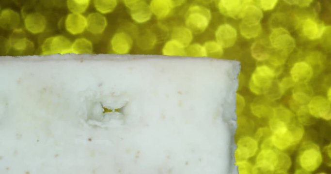 Pesach matzo. Matzoh jewish passover bread. 4K. Extreme macro. Isolated.
