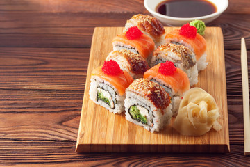 Japanese sushi rolls
