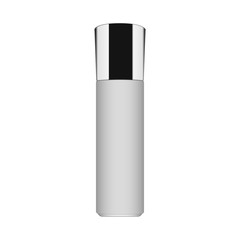Realistic Cosmetic bottle can sprayer container. Dispenser for cream, soups, and other cosmetics With lid and without. Template For Mock up Your Design. vector illustration.