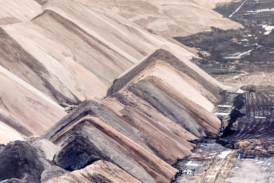 Different layers of soil
