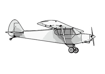 sketch plane with propeller vector © Dzmitry
