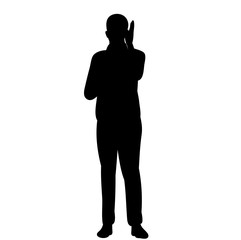 isolated silhouette male