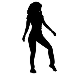 silhouette girl dancing dance