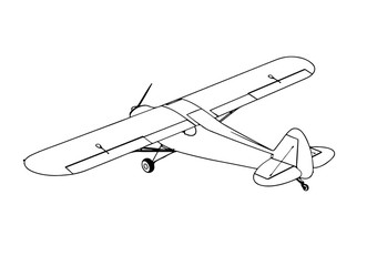 sketch plane with propeller vector © Dzmitry