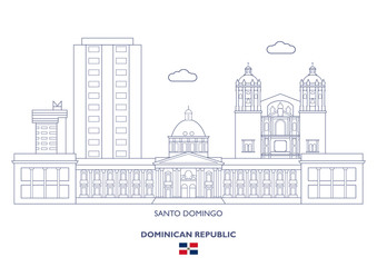 Fototapeta na wymiar Santo Domingo City Skyline, Dominican Republic