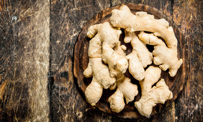 Fresh ripe ginger.