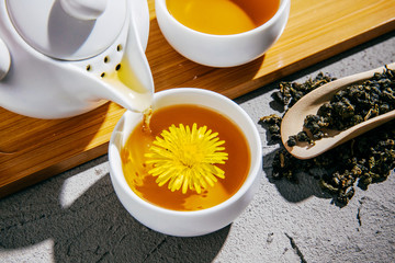Chrysanthemum floats on Chinese tea