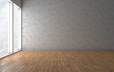 Contemporary living room loft interior. 3d rendering