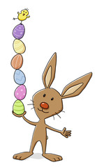 Fototapeta premium Ausmalbild Osterhase - koloriert