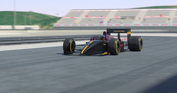 Racing Car Racing - High Quality 3D Rendering