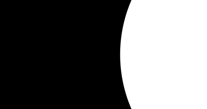 abstract horizontal, vertical and oblique lines and shape that intersect with concentric circles brush stroke stripes black and white transition background, animation of paint with alpha channel