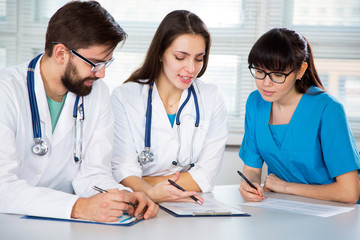 Group of doctors in the clinic