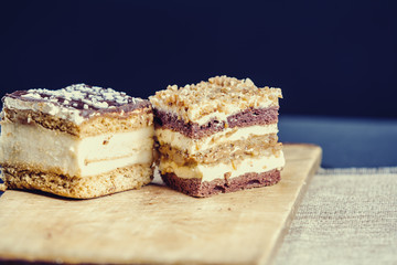 Tasty cake close up