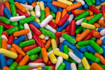 Fototapeta na wymiar multicolored sweet candies decoration background