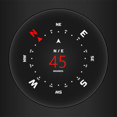 Compass digital HUD navigate